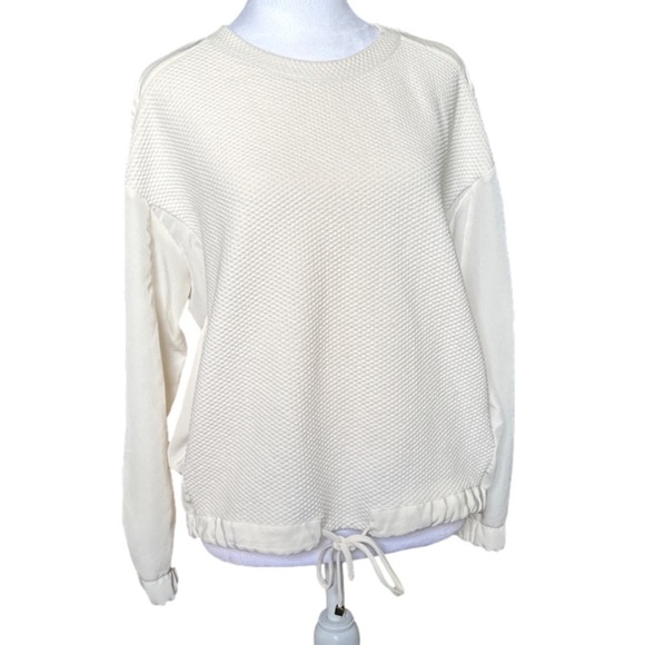 Zara Small White Cream Long Sleeve Blouse Sweater - Picture 1 of 8
